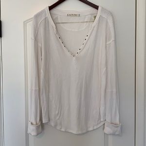 Free People white long sleeve Size L
